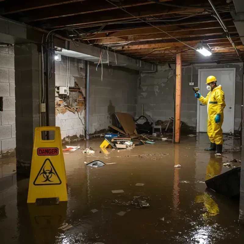 Flooded Basement Electrical Hazard in Wheeler County, GA Property