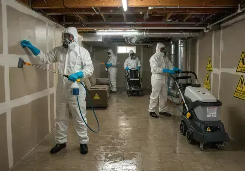 Basement Moisture Removal and Structural Drying process in Wheeler County, GA